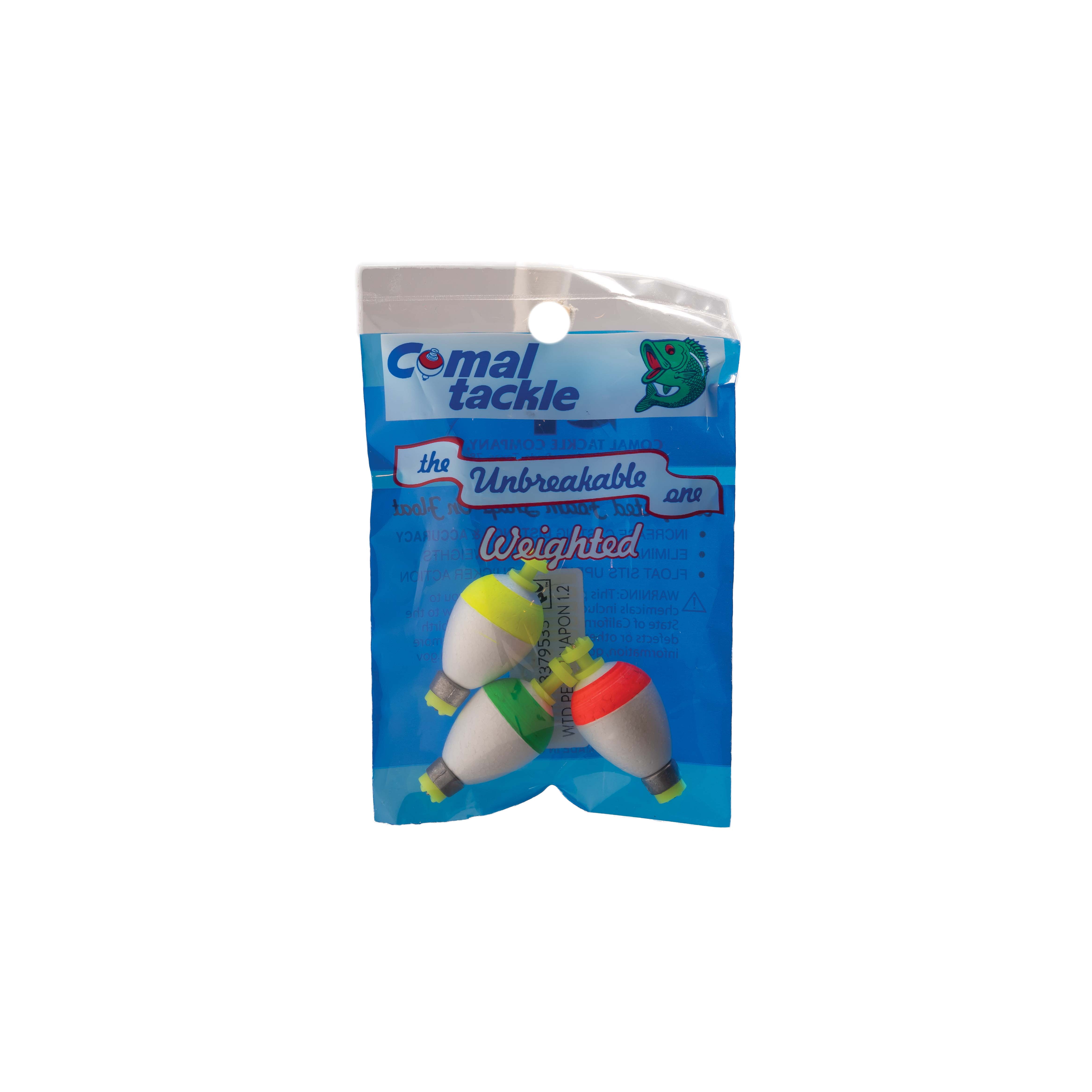 Comal Weighted Pear Snap-On Fishing Bobbers, 1.25-Inch, 3-Pack