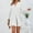 A02222-White, variant on CALAFEBILA Summer Dresses for Juniors Long Sleeve V-neck Solid Color Mini Shirt Dress Button Down Short Boho Dresses