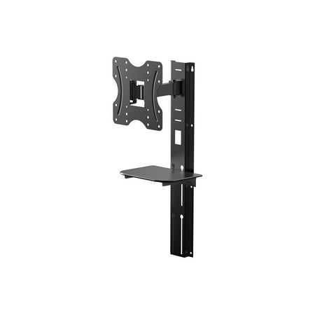 Monoprice Full Motion Wall Mount Bracket with height adjustment Support Shelf for Small 24- 42in TVs up to 66