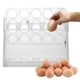 thumbnail image 4 of Yucurem 30 Grids Large Egg Storage Box Egg Case Holder Transparent with Handle Kitchen Storage (Clear), 4 of 9