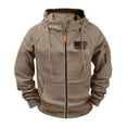 thumbnail image 1 of Vestes à Capuche pour Hommes Manches Raglan Veste à Capuche Sportive pour Hommes avec Multiples Poches, 1 of 4