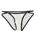 thumbnail image 6 of HUPOM Mens Underwear Boxer Briefs Male Thongs Low waist Elastic Waist Solid Briefs White XL, 6 of 6