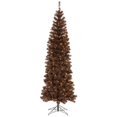 thumbnail image 1 of Vickerman 7.5' Mocha Pencil Artificial Christmas Tree with 400 Warm White LED Lights, 1 of 1