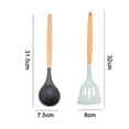 thumbnail image 2 of Juego de 2 utensilios de cocina de madera y silicona, juego de utensilios de cocina antiadherentes y resistentes al calor, utensilios de cocina, 2 of 5