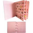 thumbnail image 1 of HWZWT 2X8 4 Inch Felt Jewelry Storage Box Book Shaped Pin Brooch Collection Plate 10 Pink, 1 of 5