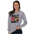 thumbnail image 3 of Fishing Largemouth Bass Bait Wait Long Sleeve TShirt Men Women Brisco Brands M, 3 of 6