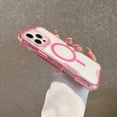 thumbnail image 7 of Dteck Magnetic Case for iPhone 16 Plus, Compatible with MagSafe, Shockproof Protective Bumper Phone Case for iPhone 16 Plus,Pink-Clear Back, 7 of 7
