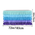 thumbnail image 2 of Rainbow Table Skirt for Rectangle Round Tables, 6Ft Chiffon Table Cloth for Birthday Party Decorations Baby Shower Parties Ruffle Table Skirting, 2 of 3