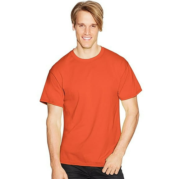 Hanes Comfortblend&Reg; Ecosmart&Reg; Crewneck Men's T-Shirt , 5170 , Orange , X-Large