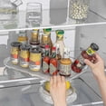 thumbnail image 2 of Lazy Susan Turntable Organizer For Refrigerator, 15.67' Clear Rectangular Fridge Organizer Storage, Lazy Susan For Cabinet, 2 of 5