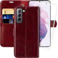 thumbnail image 1 of Galaxy S21 FE 5G Wallet Case,6.4 inch,MONASAY [Included Screen Protector][RFID Blocking] Flip Folio Leather Cell Phone, 1 of 5