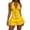 #0532-Yellow, variant on Pounoo Women's Three Piece Swimsuits Halter Neck Flowy Top Solid Bathing Suits Summer Vacation Style Lightweight Swimwear with Cover Up Gift