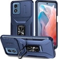 thumbnail image 1 of Funda para GANGXUN Motorola Moto G Play 2024 - Soporte metálico, Función magnética, Azul, 1 of 5