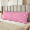 thumbnail image 2 of Naloa Snowflake pink backgrounds Body Pillow Cover, Pillowcases with Hidden Zipper Breathable Long Pillow Case (Pillows are not included,20x54 inch), 2 of 7
