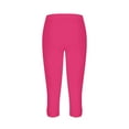 thumbnail image 5 of Lumtrix Capri Pants For Women Summer Stretch Tummy Control Workout Casual Leggings With Pockets Plus Size Athletic Gym Yoga Pant Hot Pink 2XL, 5 of 5