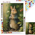 thumbnail image 1 of (GS3695) Resina Diamante Cuadrado Serie Animal Conejo Diamante 30*40CM, 1 of 9