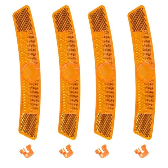 4Pcs Reflectors Reflectors Front Rear Spoke Reflectors Yellow