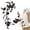 Black, variant on Clearance Cherry Blossom Patch, Embroidered Iron on Or Sew on Flower Applique with Branch Design for Backpack, Jacket, Jeans, Tote Bag, Dress and DIY Decoration, 14.6 x 5.5 Inch