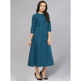 thumbnail image 5 of Idalia Teal Color Striped Flared Kurta, 5 of 5