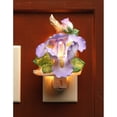 thumbnail image 2 of Ceramic Iris Flower Nightlight 4x4x6 Vintage  Nature, 2 of 5