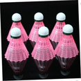 thumbnail image 3 of 6 Pack Pink Badminton Shuttlecock Indoor Badminton Cork Badminton Training Birdie Badminton Net Air Badminton Shuttlecock Nylon Badminton Kids Durable, 3 of 5