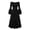 Black, variant on Ynynloco Women's Gothic Witch Dress Medieval Renaissance Costume Victorian Full Skirt Dress Off-shoulder for Halloween