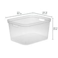 thumbnail image 2 of Sterilite Tall Storage Bin, Clear Plastic, Easy Access Container with Carry Handles, 6 Count, 2 of 9