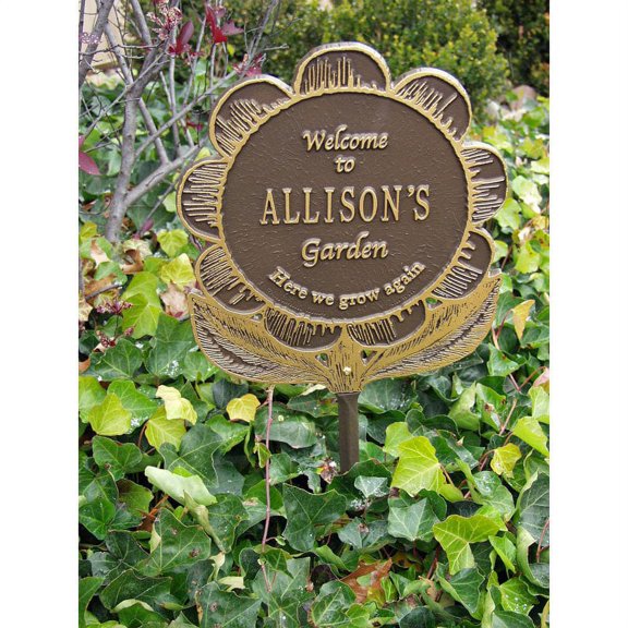 Whitehall Garden Flower 1-line Standard Lawn Plaque