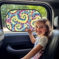 thumbnail image 3 of Jeiento Tie Dye Baby Windows Shades for Car 2 Pack Car Window Sun Shades for Kids Paw Print Sun Visor for Car Side Window Sun Glare and UV Rays Protection for Your Child, 3 of 7