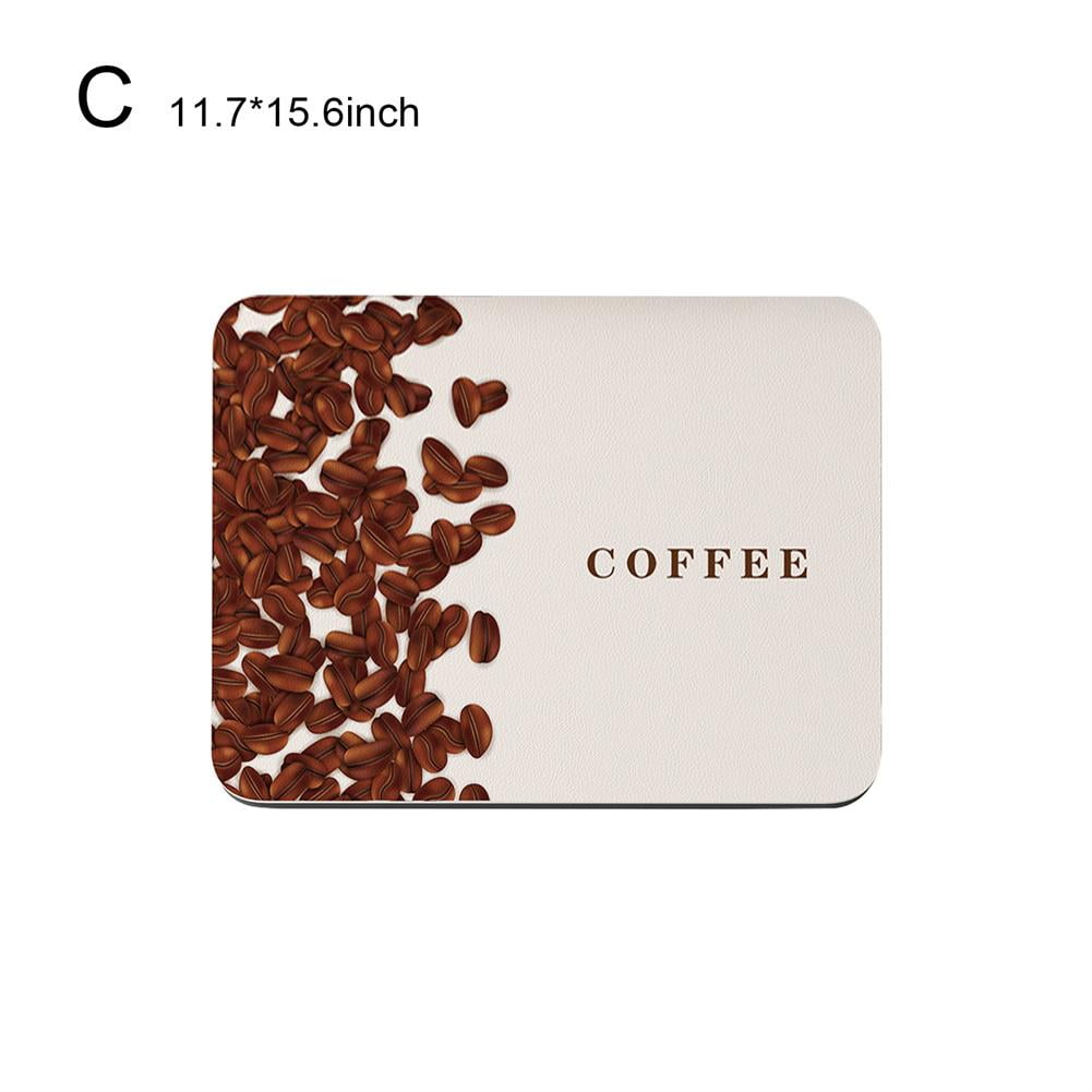 NAUXIU Coffee Maker Mat Coffee Bar Mats Cup Mat Waterproof Heat