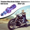 thumbnail image 2 of Unique Bargains Titanium Alloy M10x1.25 Motorcycle Brake Master Cylinder Screw M10 Thread Single Nipples Blue Purple, 2 of 6