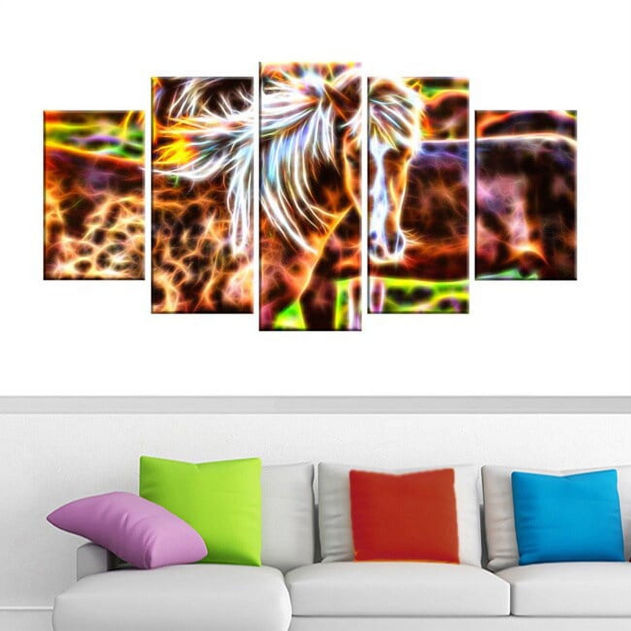 Design Art Horse Embrace Canvas Art, 32" x 16"