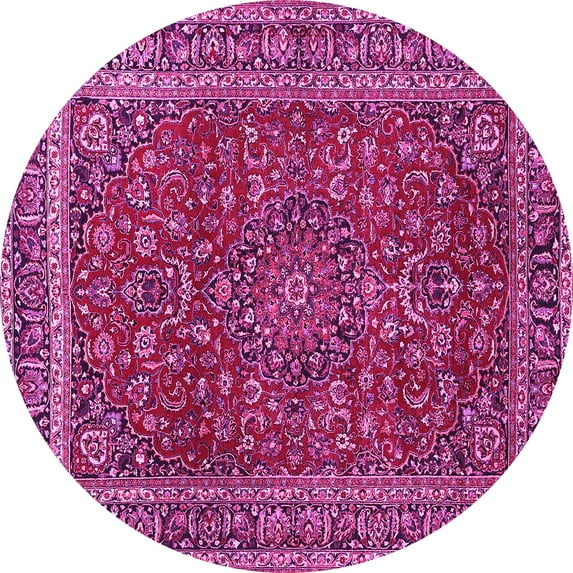 Ahgly Company Indoor Round Persian Pink Traditional Area Rugs, 5' Round