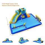 Gymax Inflatable Water Slide Bounce House Climbing Wall without Blower ...