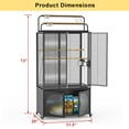 thumbnail image 3 of GDLF 72-Inch Bird Cage With Play Top and Rolling Storage Cabinet Extra Large With Cover for Parrot, Parakeet, Cockatiel, Budgie , Parrotlet, Green Cheek Conure, 3 of 8