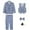 Blue-3, variant on MUXiin Boys Suit for Kids Tuxedo Wedding Ring Bearer Outfit, 5 Piece Boy Slim Fit Formal Suits with Adjustable Waist