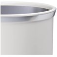 thumbnail image 3 of Sophisticates Cesta De Basura Ovalada De 14 Pulgadas, Color Blanco Con Cromo Cepillado, 3 of 5