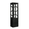 thumbnail image 4 of Elegant Mirror Curio 2 Clear Glass Shelves Floating Effect, LED Display Cabinet, 4 of 6