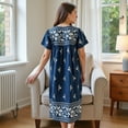 thumbnail image 2 of Short Sleeve Lounger/House Dress/MuuMuu/Sleepwear/Nightgown - 3 Button Yoke and Pockets Sizes S-3X, 2 of 4