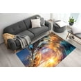 thumbnail image 4 of Sunset Light in Wave Art, Crest Shape Rug, Sea Landscape Rug, Dining Room Rug, Office Decor Rug, Crest Rug, Coastal Rugs, Door Mat Rug, 2.6'x9.2' - 80x280 cm, 4 of 8