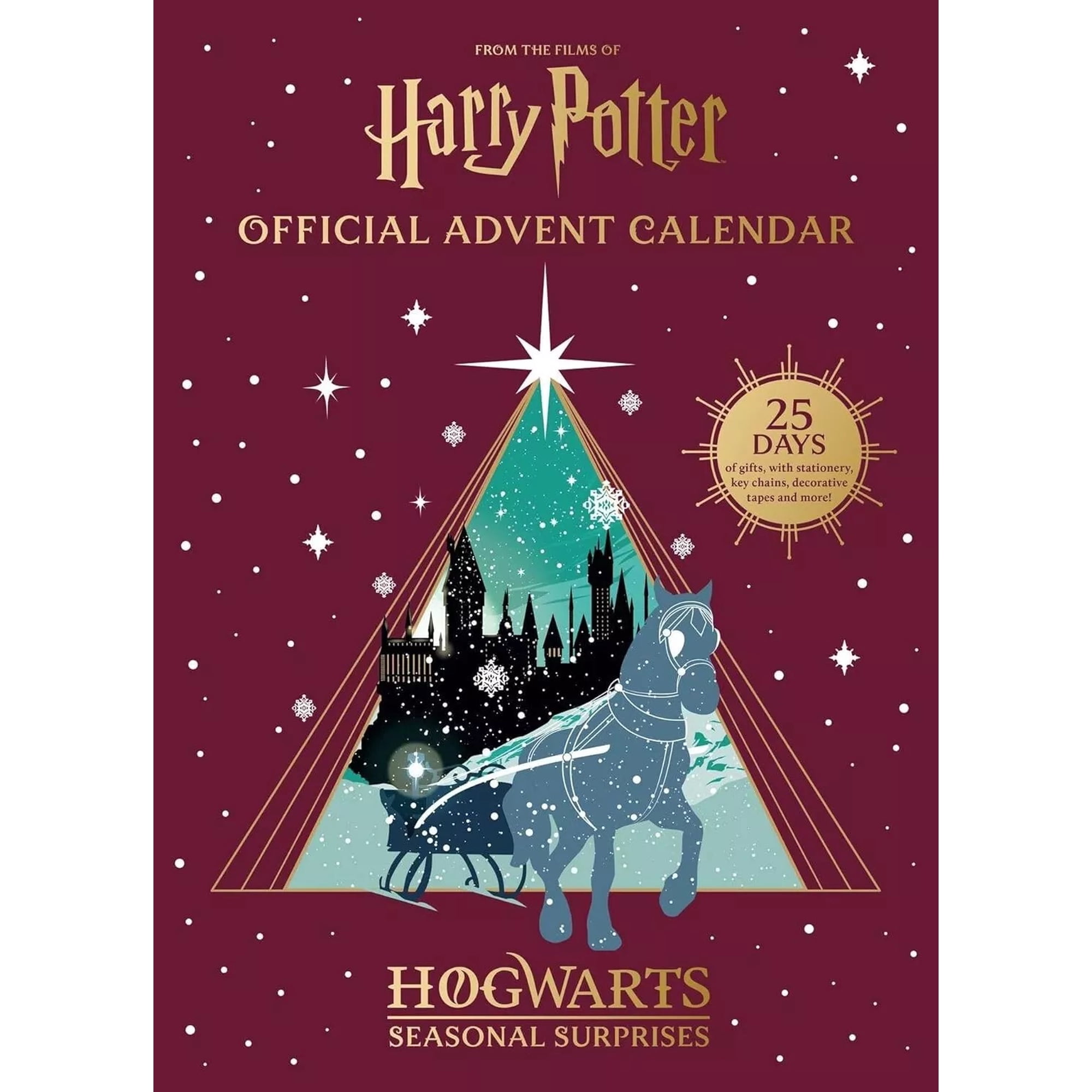 INSIGHT EDITIONS: Harry Potter Official Advent Calendar Hogwarts Seasonal Surprises: 25 Days of Gifts, with Stationery, Key Chains, Washi Tapes and More! (Hardcover)