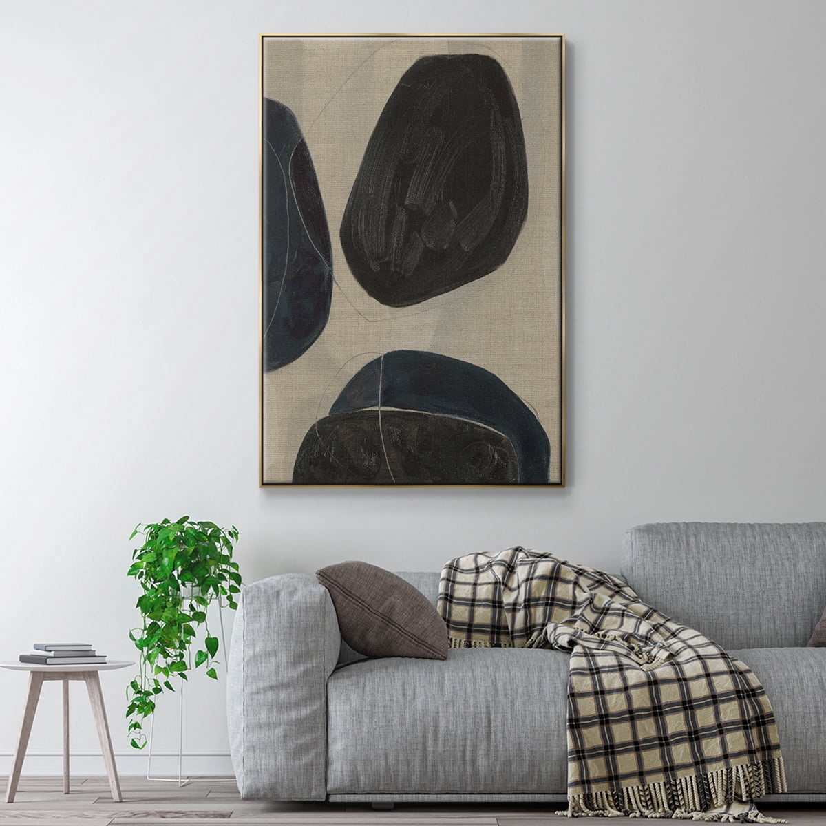 Gravity II Framed Premium Gallery Wrapped Canvas - Ready to Hang - 17 x 25 - Gold Floating Frame