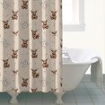 thumbnail image 4 of Beige Highland Cow Flower Pattern Shower Curtain 72"x84" ,Bathroom Decorative Shower Curtains Set with 12 Hooks,Modern Waterproof Washable Shower Curtain, 4 of 6