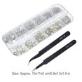 thumbnail image 2 of Soidarity Microcuentas para uñas Flatback Crystal Rhinestones Suministros de bricolaje confiables Usos versátiles Accesorio de pedicura AB black nipper 2 Type3 NO3 Soidarity CE011770-04B, 2 of 6