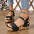 thumbnail image 4 of HBYJLZYG Summer Womens Platform Sandals, Casual Open Toe Wedge Sandals For Summer Walking, 4 of 7