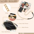 thumbnail image 3 of FORMRS Women Crossbody Purse with Chain Strap Vegan Leather Shoulder Handbag, Black Flowers, 3 of 7