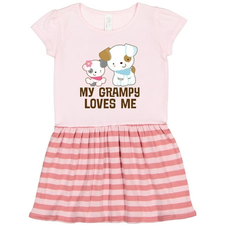 

Inktastic My Grampy Loves Me Girls Gift Toddler Girl Dress
