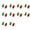 Red, variant on Dienrx Hand Waving Flag, 10 Pcs Italy Handheld Small Flag Italian Italiano Hand Held Mini Decor Decoration Banner