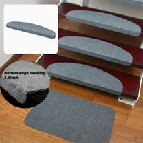 Kraoden Non-Slip Stair Mats, Self-Adhesive Curved Fold Down Step Stickers, Washable & Reusable, Dirt Proof, Easy Installation, High-Grade Material, Enhance Home Safety & Aesthetics