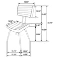 thumbnail image 3 of Misty Leather Upholstered Dining Chair Espresso (Set of 2), 3 of 11